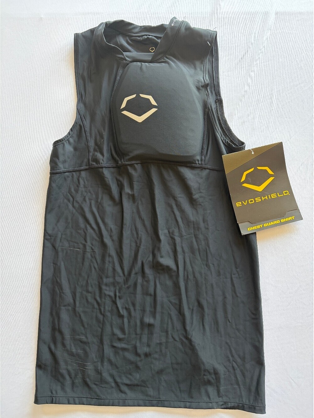 EvoShield Men's Chest Guard Shirt Size M Black Baseball Protective NWT